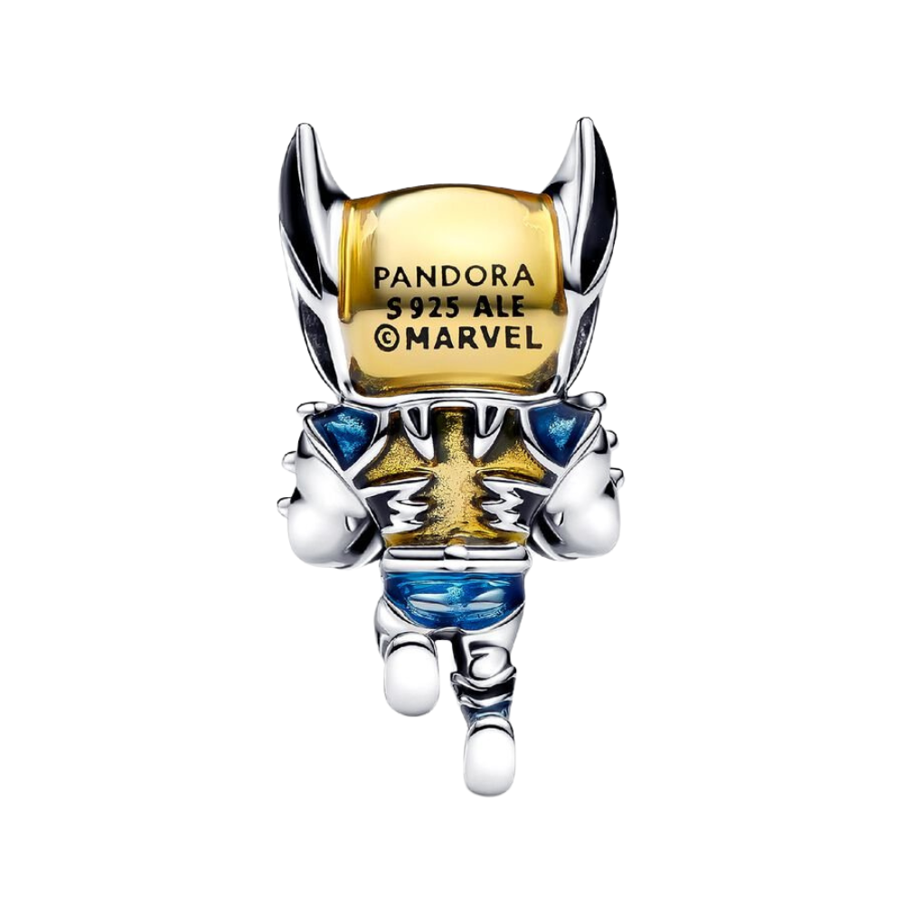 Charm Pandora Wolverine van Marvel in Eerste Wet Zilver