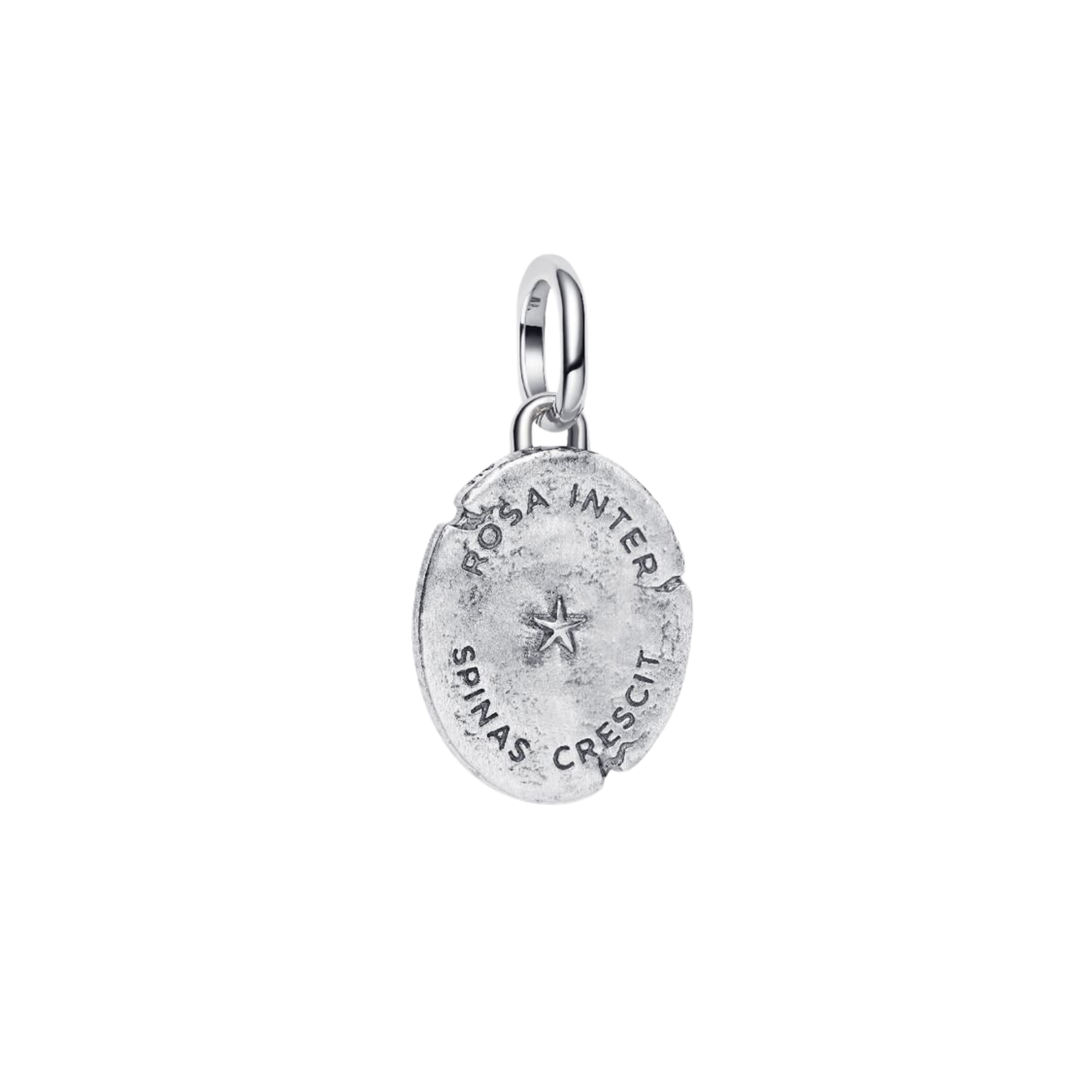 Charm Pandora Medallón con Rosa en Plata de Primera Ley