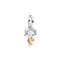 Pandora Happy Girl Charm-Anhänger aus 925er Sterlingsilber mit 14-Karat-Goldbeschichtung