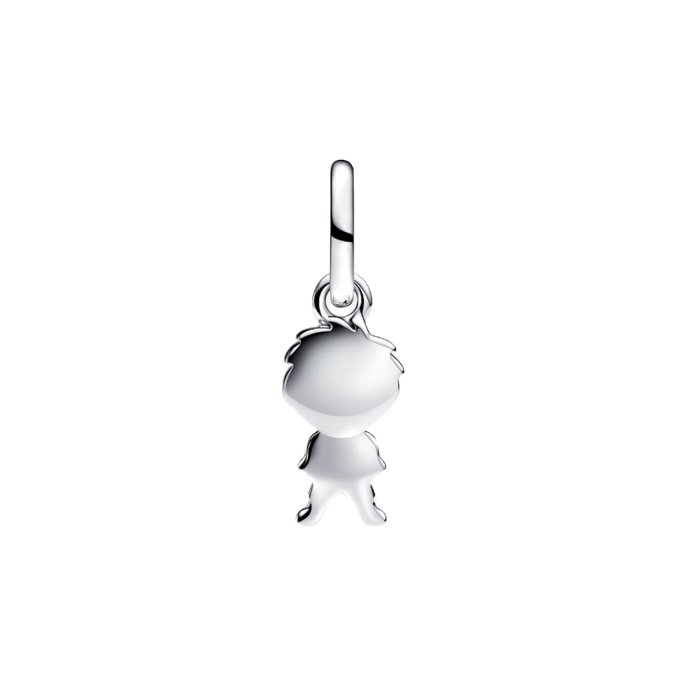 Charm Colgante Pandora Niño Feliz Plata de Ley 925 con Recubrimiento en Oro 14k