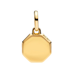 Charm Mini Medaillon Graveren Blauw Pandora ME met 14k Gouden Coating