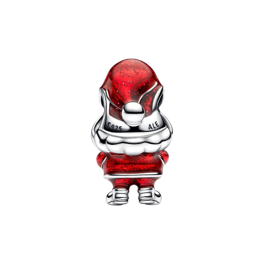 Charm Pandora Papá Noel Feliz Plata de Ley 925 Esmalte Rojo