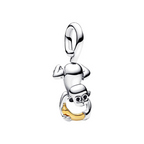 Charm Pandora Colgante Mono Móvil en Dos Tonos – Plata de Primera Ley