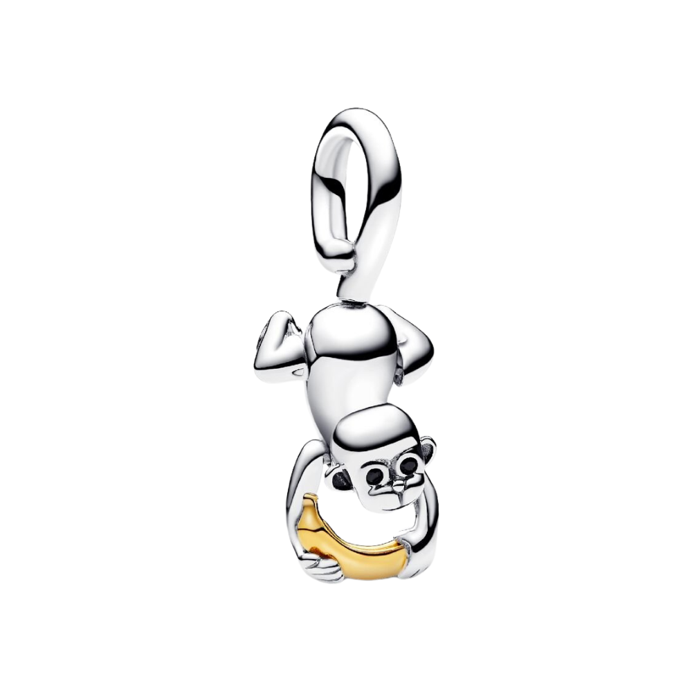 Charm Pandora Colgante Mono Móvil en Dos Tonos – Plata de Primera Ley