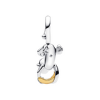 Charm Pandora Colgante Mono Móvil en Dos Tonos – Plata de Primera Ley