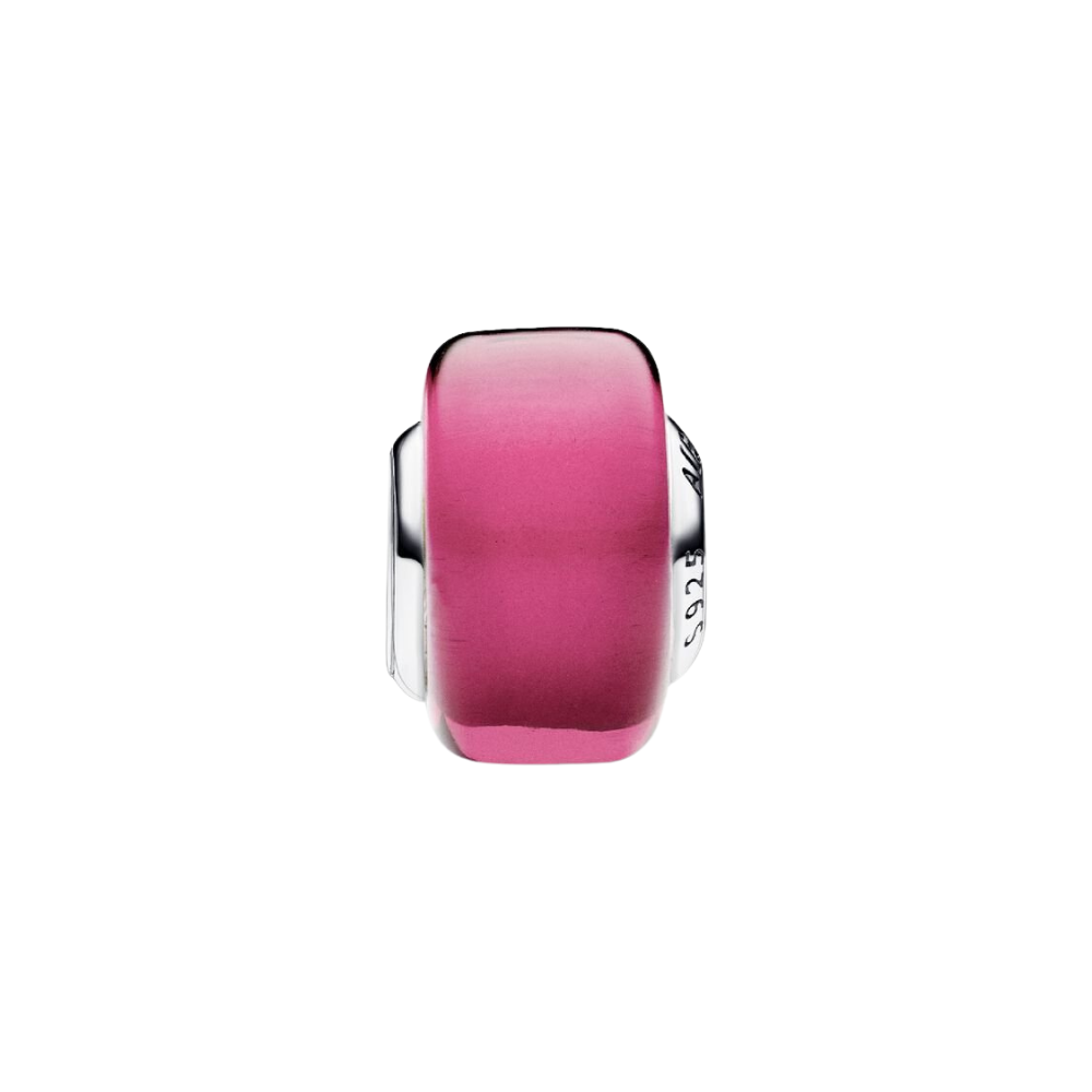 Mini Charm Pandora Cristal de Murano Rose – Argent Sterling 925