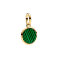 Charm Mini Medallón Graveren Pandora ME Groen met 14k Gouden Coating